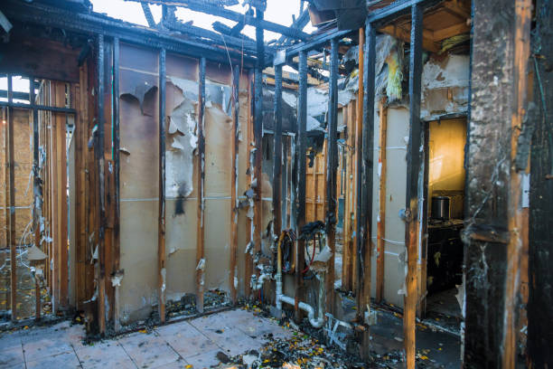 Professional Fire Damage Restoration technician working in Mobile, AL
